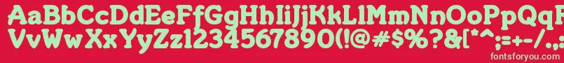 MERKIN   Font – Green Fonts on Red Background