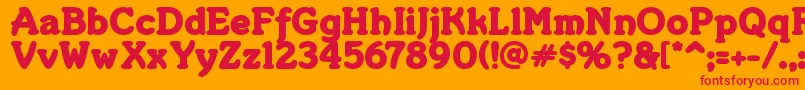 MERKIN   Font – Red Fonts on Orange Background