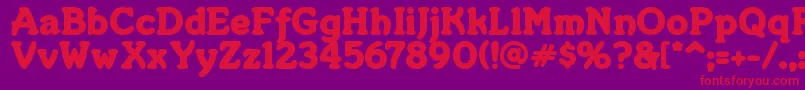 フォントMERKIN   – 紫の背景に赤い文字