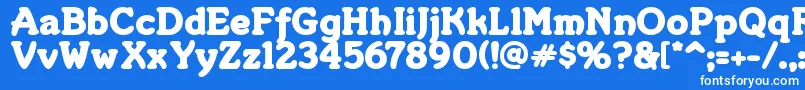 MERKIN   Font – White Fonts on Blue Background