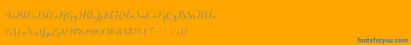 merlin Font – Blue Fonts on Orange Background