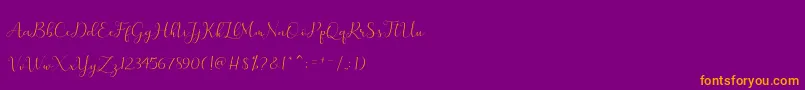 merlin Font – Orange Fonts on Purple Background