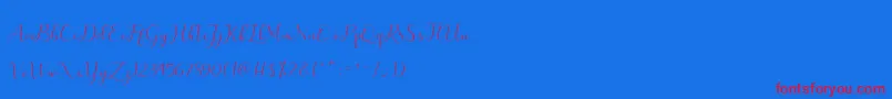 merlin Font – Red Fonts on Blue Background