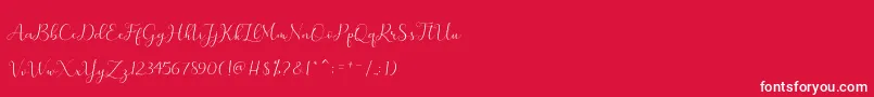 merlin Font – White Fonts on Red Background