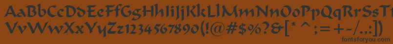 merlin Font – Black Fonts on Brown Background
