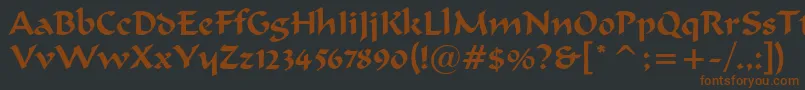 merlin Font – Brown Fonts on Black Background