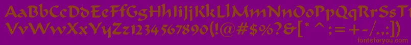 merlin Font – Brown Fonts on Purple Background