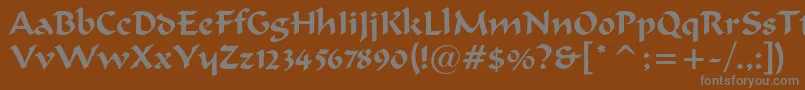 merlin Font – Gray Fonts on Brown Background