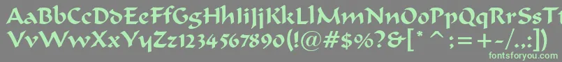 merlin Font – Green Fonts on Gray Background