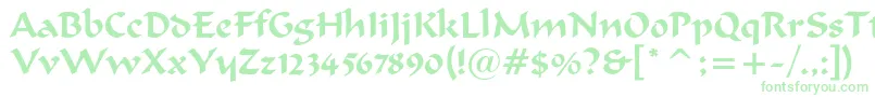 merlin Font – Green Fonts on White Background
