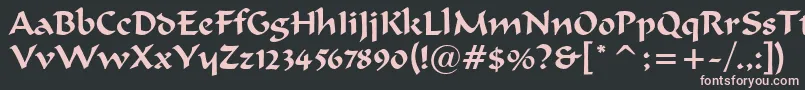 merlin Font – Pink Fonts on Black Background