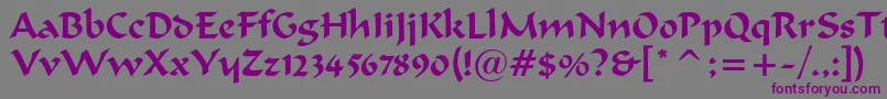 merlin Font – Purple Fonts on Gray Background
