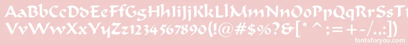 merlin Font – White Fonts on Pink Background