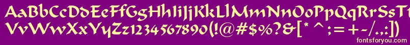 Police merlin – polices jaunes sur fond violet