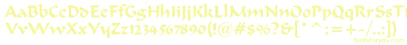 merlin-Schriftart – Gelbe Schriften