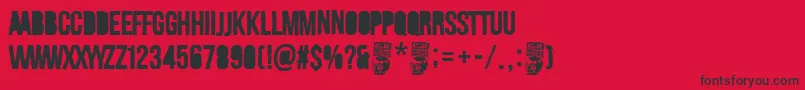 Merluza Company Font – Black Fonts on Red Background