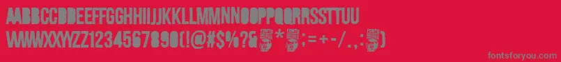 Merluza Company Font – Gray Fonts on Red Background