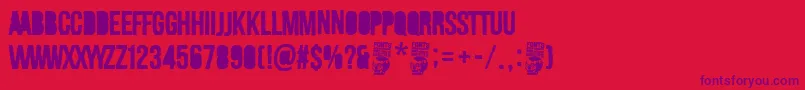 Merluza Company Font – Purple Fonts on Red Background