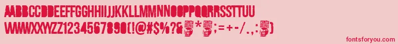 Merluza Company Font – Red Fonts on Pink Background