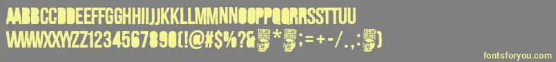 Merluza Company Font – Yellow Fonts on Gray Background