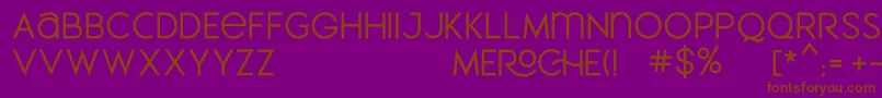 MEROCHE Font – Brown Fonts on Purple Background