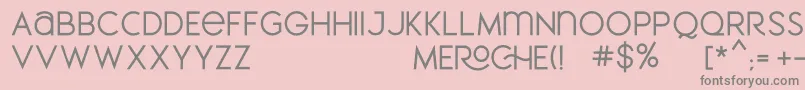 MEROCHE Font – Gray Fonts on Pink Background