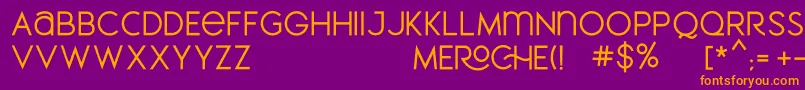 MEROCHE Font – Orange Fonts on Purple Background