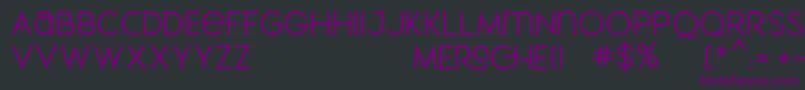 MEROCHE Font – Purple Fonts on Black Background