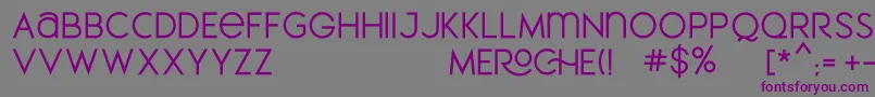 MEROCHE Font – Purple Fonts on Gray Background