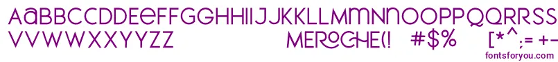 MEROCHE Font – Purple Fonts on White Background