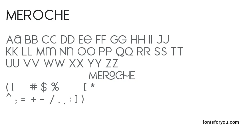 Schriftart MEROCHE (134115) – Alphabet, Zahlen, spezielle Symbole