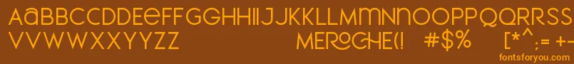 MEROCHE Font – Orange Fonts on Brown Background