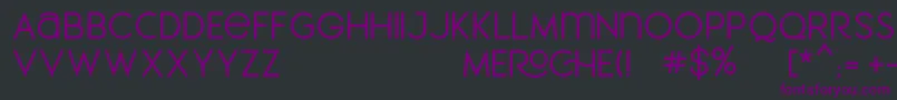 Шрифт MEROCHE – фиолетовые шрифты на чёрном фоне