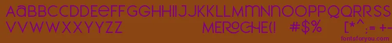 MEROCHE Font – Purple Fonts on Brown Background