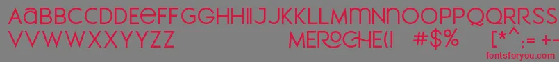 MEROCHE Font – Red Fonts on Gray Background