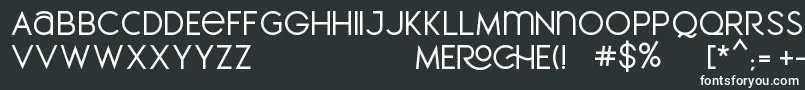 MEROCHE-fontti – valkoiset fontit mustalla taustalla