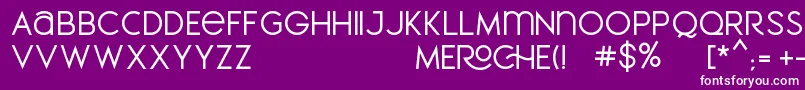 フォントMEROCHE – 紫の背景に白い文字