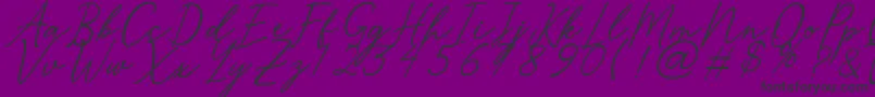 Merrxi Font – Black Fonts on Purple Background