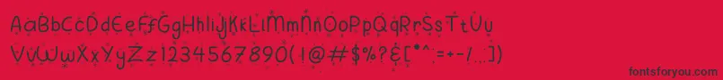 Merry Sugar Snow Font – Black Fonts on Red Background