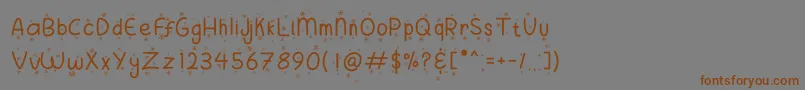 Merry Sugar Snow Font – Brown Fonts on Gray Background