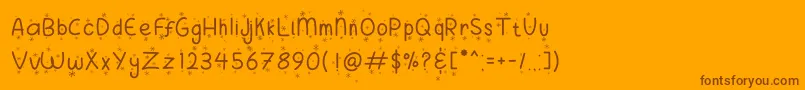 Merry Sugar Snow Font – Brown Fonts on Orange Background