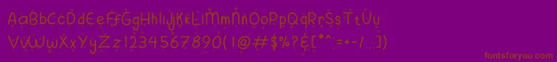 Merry Sugar Snow Font – Brown Fonts on Purple Background