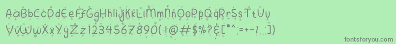 Merry Sugar Snow Font – Gray Fonts on Green Background