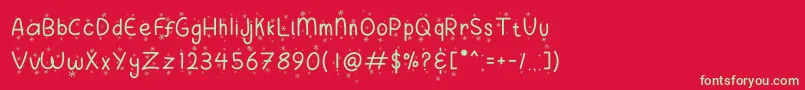 Merry Sugar Snow Font – Green Fonts on Red Background