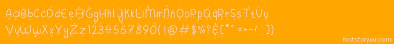 Merry Sugar Snow Font – Pink Fonts on Orange Background