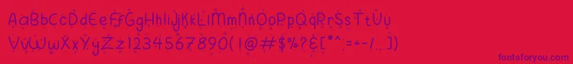 Weitere Informationen zur Merry Sugar Snow-Schriftart Merry Sugar Snow-Schriftart – Violette Schriften auf rotem Hintergrund