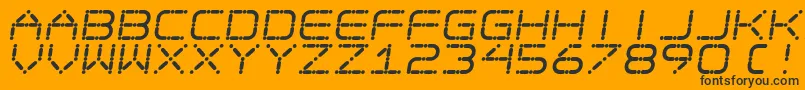 Шрифт EgotripS – чёрные шрифты на оранжевом фоне