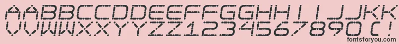 EgotripS-fontti – mustat fontit vaaleanpunaisella taustalla