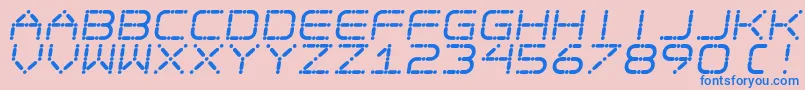 EgotripS-Schriftart – Blaue Schriften auf rosa Hintergrund