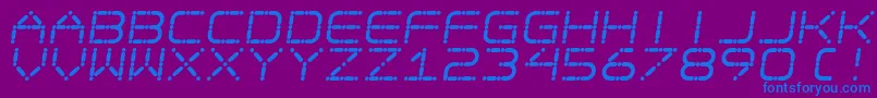 フォントEgotripS – 紫色の背景に青い文字